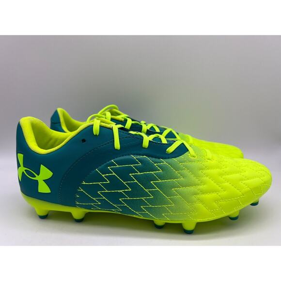 Under Armour Magnetico Select Green Blue Soccer Cleats 3025642-300 Men Size 12